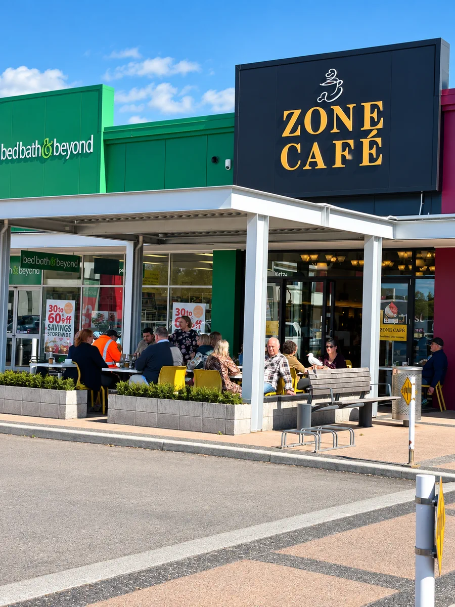 Zone Cafe storefront at HomeZone Centre in Bayfair